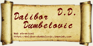 Dalibor Dumbelović vizit kartica